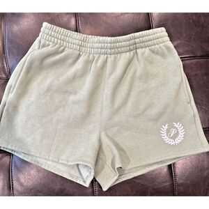 NWT Victoria's Secret PINK Ivy Fleece Campus Shorts Size‎ Small Green Lounge